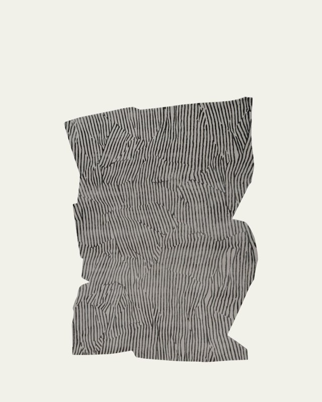 Avant Graphite Shaped Hand-Knotted Rug, 9' x 12'